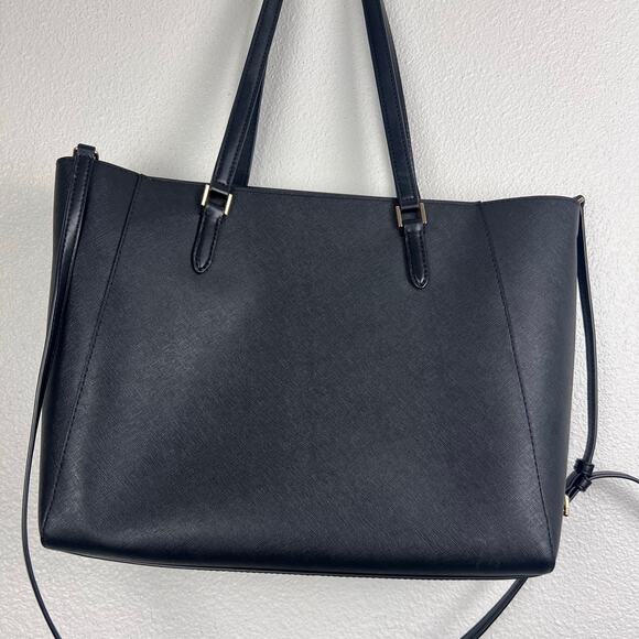 Michael Kors Charlotte Large Saffiano Leather Tote Black - Picture 7 of 11